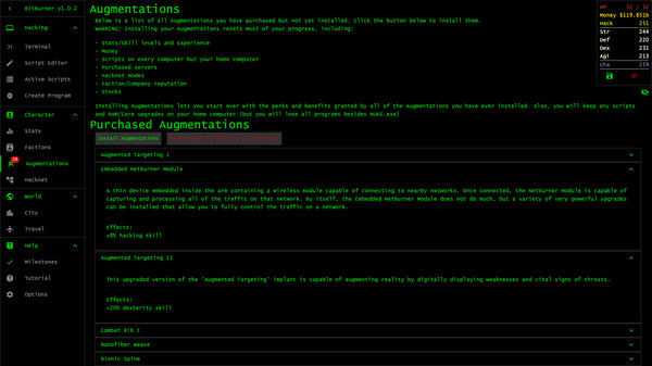 Bitburner 截图