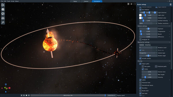 SpaceSim - Astrophysical Simulation Software 截图