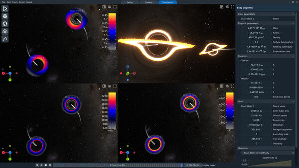 SpaceSim - Astrophysical Simulation Software 截图