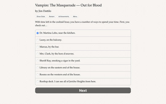 Vampire: The Masquerade — Out for Blood 截图